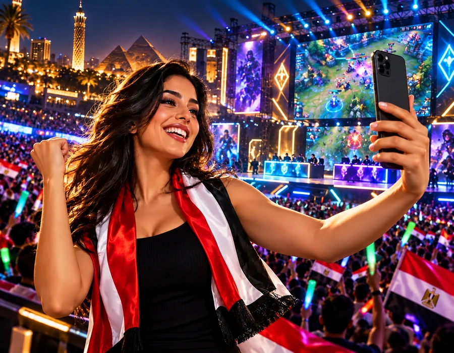 صانعة محتوى مصرية تصور أجواء بطولة رياضات إلكترونية